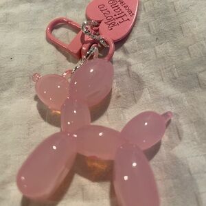 Pink Balloon Dog Keychain by